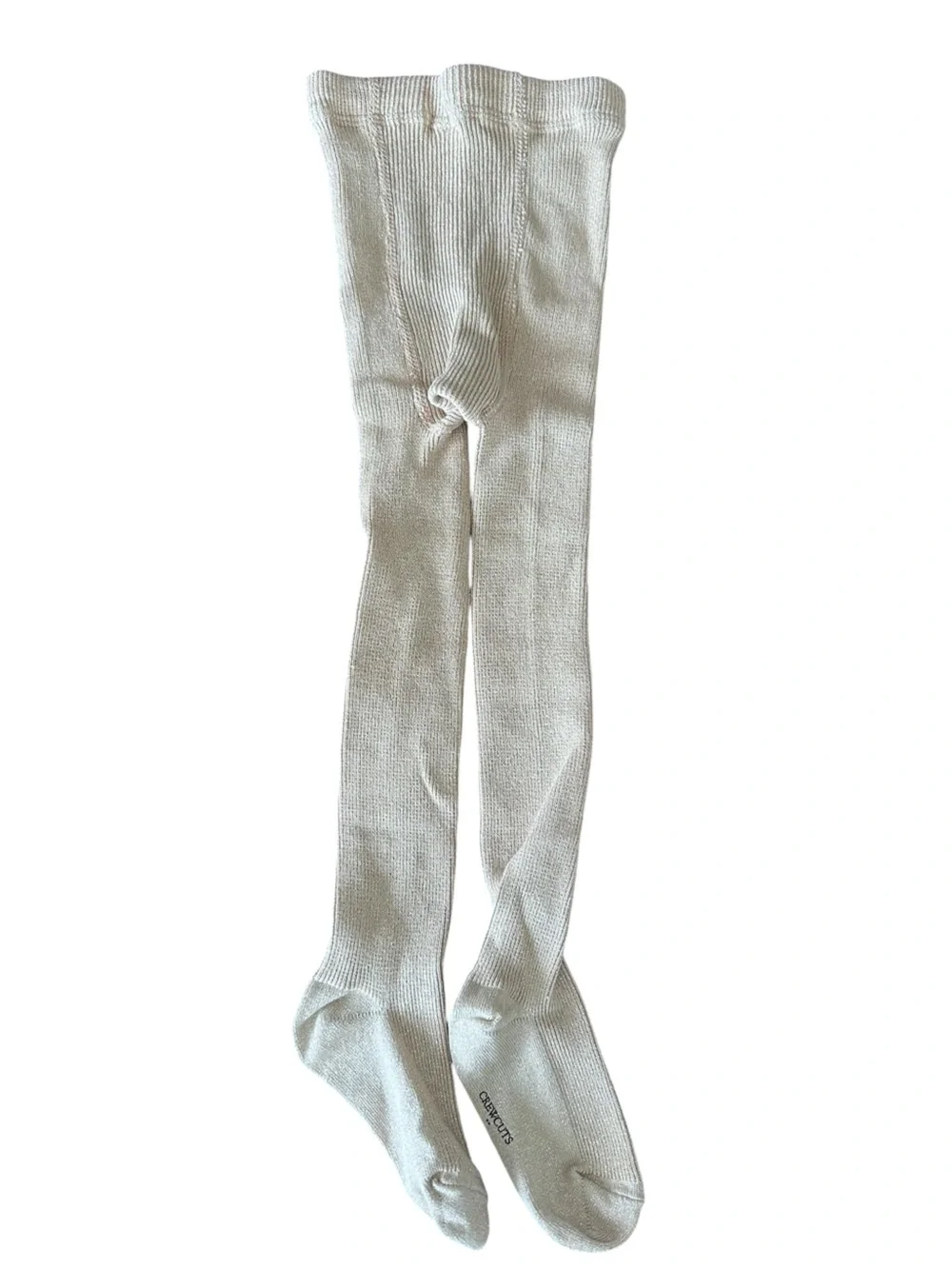 Crewcuts Girls Gold Lurex Shimmer Ribbed Tights Dressy Fancy Holidays XXS/XS